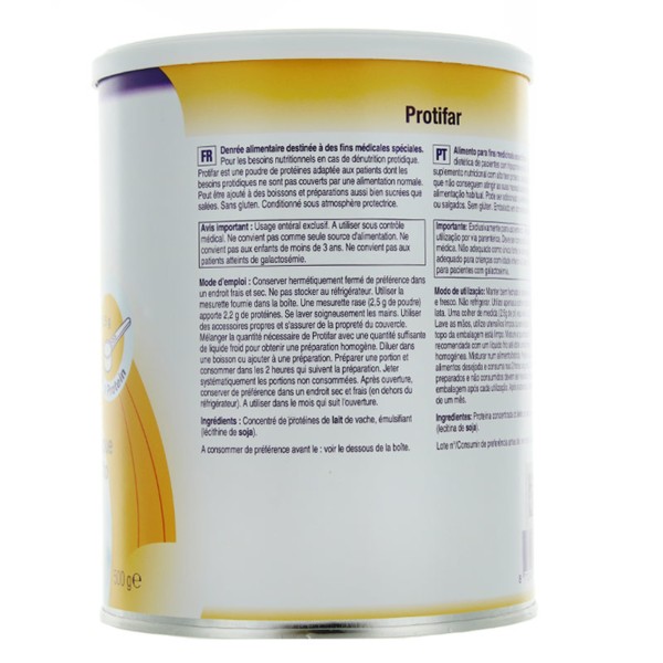 nutricia protifar 500g complement alimentaire hyperproteine