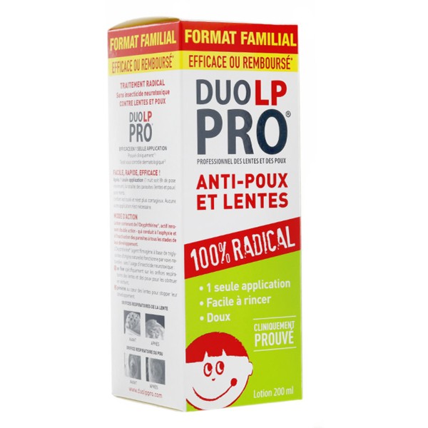 Lotion Anti Poux Duo Lp Pro Traitement Cheveux Et Cuir Chevelu