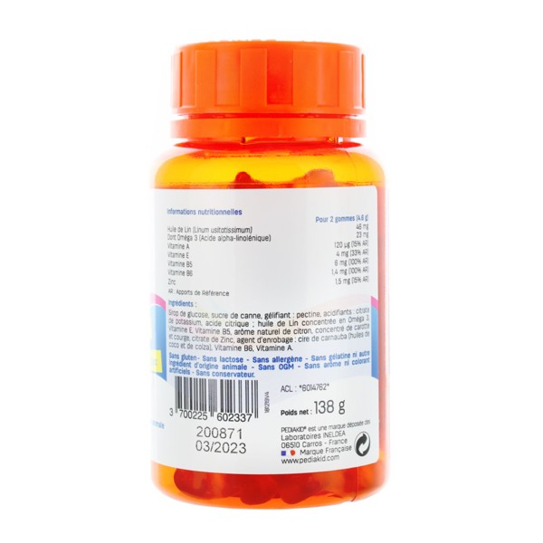 Pediakid Omega 3 60 Gommes Vitamines Enfant Concentration