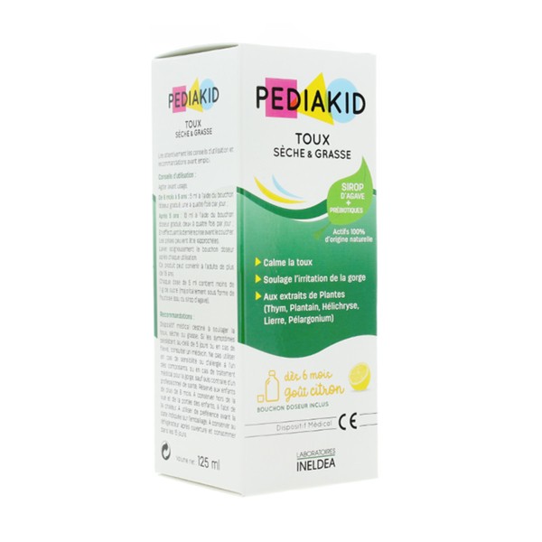 Pediakid Toux Seche Et Grasse Sirop 125 Ml Calme Et Soulage