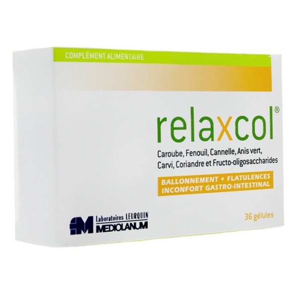 Relaxcol 36 gélules pour ballonnement et flatulences - Trouble intestinaux