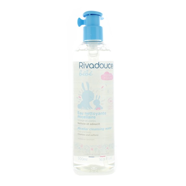 Rivadouce Bebe Eau Nettoyante Micellaire Bio Toilette Visage Et Corps