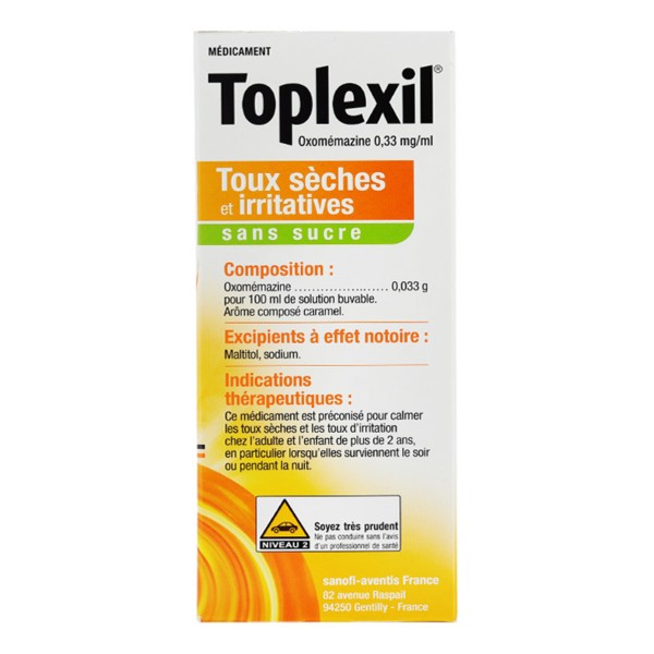 toplexil sirop sans sucre 150 ml traitement de la toux adulte et enfant