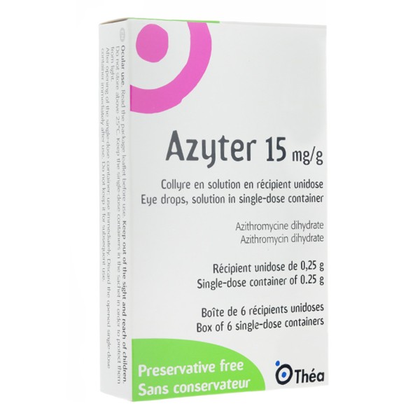 Azyter 15mg G Collyre Medicament Conjonctivite Bacteriennes