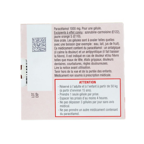 Dafalgan 1000 Mg 8 Gelules Paracetamol Douleurs Et Fievre