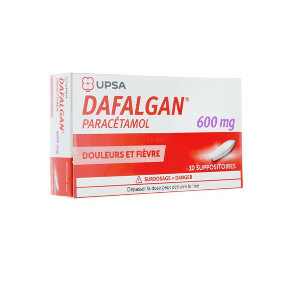 Dafalgan 600 Mg 10 Suppositoires Paracetamol Douleur Et Fievre