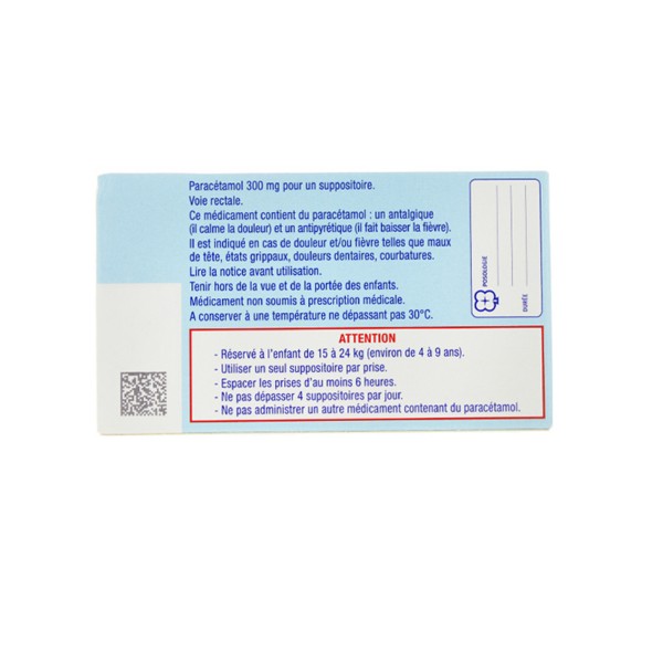 Efferalgan 300 Mg 10 Suppositoires Pour Enfant Douleur Et Fievre