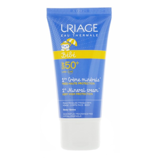 Uriage Bebe 1ere Creme Minerale Spf 50 Solaire Peau Sensible