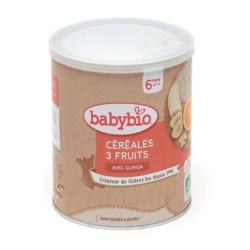 Babybio céréales 3 fruits avec quinoa Bio - Alimentation bébé