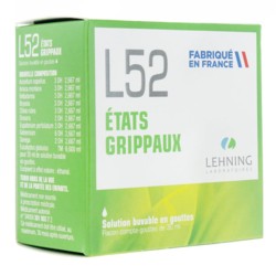 Lehning L52 Etats Grippaux Solution Buvable 30ml Homeopathie