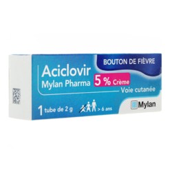 Aciclovir Mylan 5 Creme Tube 2g Traitement De L Herpes Labial