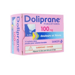 Doliprane 100 Mg 10 Suppositoires Pour Bebe Contre La Fievre Et Douleur